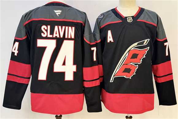 Men's Carolina Hurricanes #74 Jaccob Slavin Black 2024-25 With A Patch Stitched Hockey Jersey,We sell and wholesale Men's Carolina Hurricanes #74 Jaccob Slavin Black 2024-25 With A Patch Stitched Hockey Jersey on line form chian!