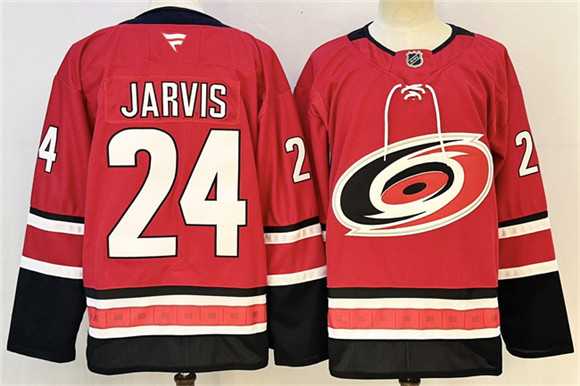 Men's Carolina Hurricanes #24 Seth Jarvis Red 2024-25 Stitched Hockey Jersey,We sell and wholesale Men's Carolina Hurricanes #24 Seth Jarvis Red 2024-25 Stitched Hockey Jersey on line form chian!