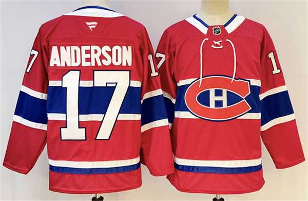 Men's Montreal Canadiens #17 Josh Anderson Red 2024-25 Stitched Jersey,We sell and wholesale Men's Montreal Canadiens #17 Josh Anderson Red 2024-25 Stitched Jersey on line form chian!