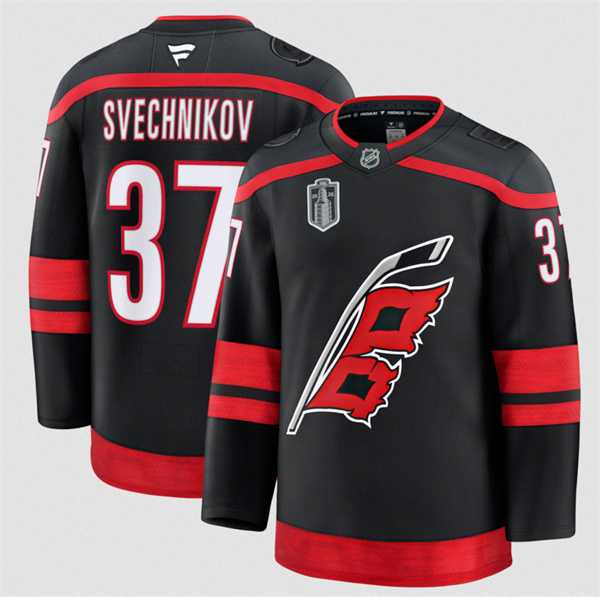 Men's Carolina Hurricanes #37 Andrei Svechnikov Black 2026 Stanley Cup Final Home Premium Stitched Jersey Dzhi,We sell and wholesale Men's Carolina Hurricanes #37 Andrei Svechnikov Black 2026 Stanley Cup Final Home Premium Stitched Jersey Dzhi on line form chian!