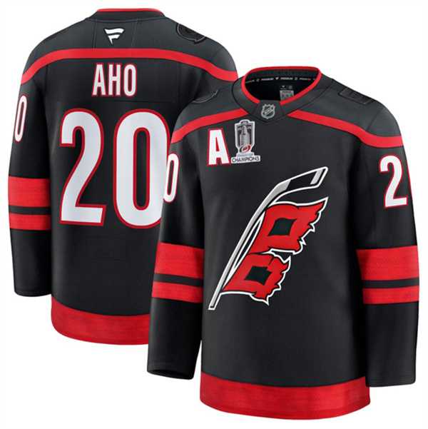 Men's Carolina Hurricanes #20 Sebastian Aho Black 2026 Stanley Cup Champions And A Patch Home Stitched Jersey Dzhi,We sell and wholesale Men's Carolina Hurricanes #20 Sebastian Aho Black 2026 Stanley Cup Champions And A Patch Home Stitched Jersey Dzhi on line form chian!