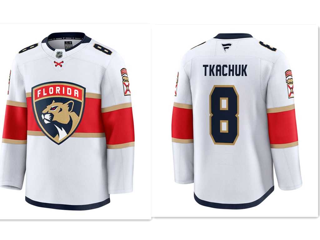 Men's Florida Panthers #8 Brady Tkachuk White Stitched away jersey Dzhi,We sell and wholesale Men's Florida Panthers #8 Brady Tkachuk White Stitched away jersey Dzhi on line form chian!