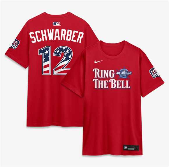 Men's National League #12 Kyle Schwarber Red 2026 All-Star Game Name & Number T-Shirt,We sell and wholesale Men's National League #12 Kyle Schwarber Red 2026 All-Star Game Name & Number T-Shirt on line form chian!