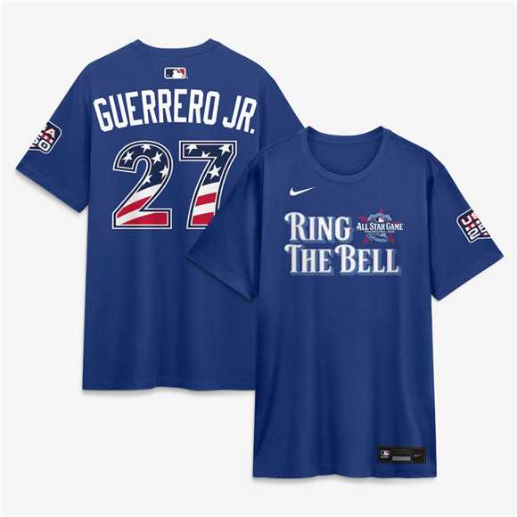 Men's American League #27 Vladimir Guerrero Jr. Blue 2026 All-Star Game Name & Number T-Shirt,We sell and wholesale Men's American League #27 Vladimir Guerrero Jr. Blue 2026 All-Star Game Name & Number T-Shirt on line form chian!