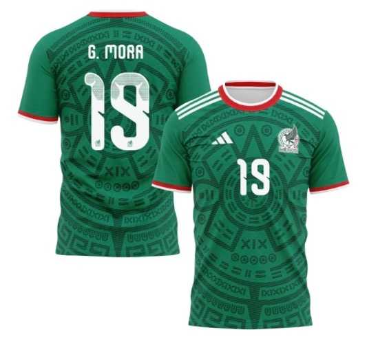 Men's Mexico #19 G.MORA 2026 Green Jersey,We sell and wholesale Men's Mexico #19 G.MORA 2026 Green Jersey on line form chian!