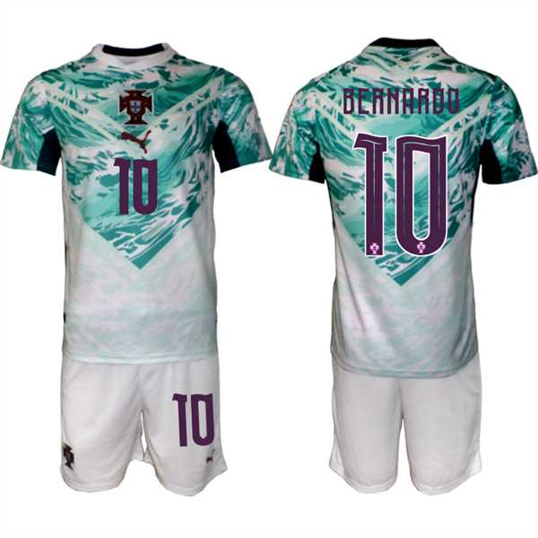 Men's Portugal Team #10 Bernardo Silva Green 2026 World Cup Away Soccer Jersey Suit,We sell and wholesale Men's Portugal Team #10 Bernardo Silva Green 2026 World Cup Away Soccer Jersey Suit on line form chian!