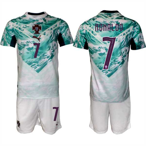 Men's Portugal Team #7 Cristiano Ronaldo Green 2026 World Cup Away Soccer Jersey Suit,We sell and wholesale Men's Portugal Team #7 Cristiano Ronaldo Green 2026 World Cup Away Soccer Jersey Suit on line form chian!