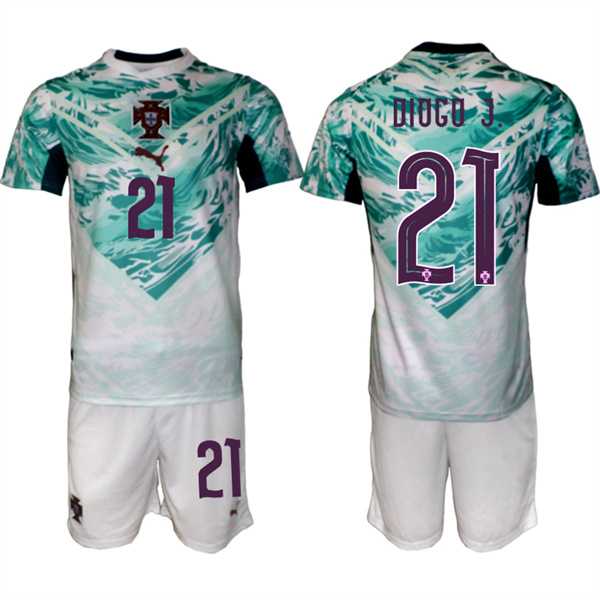 Men's Portugal Team #21 Diogo Jota Green 2026 World Cup Away Soccer Jersey Suit,We sell and wholesale Men's Portugal Team #21 Diogo Jota Green 2026 World Cup Away Soccer Jersey Suit on line form chian!