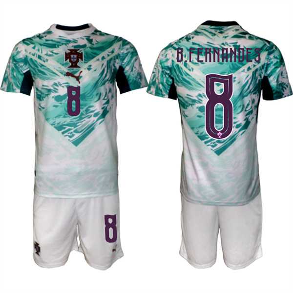 Men's Portugal Team #8 Bruno Fernandes Green 2026 World Cup Away Soccer Jersey Suit,We sell and wholesale Men's Portugal Team #8 Bruno Fernandes Green 2026 World Cup Away Soccer Jersey Suit on line form chian!