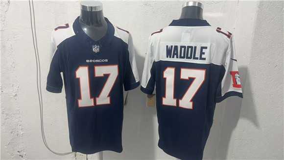 Men's Denver Broncos #17 Jaylen Waddle Navy White 2026 Vapor Limited Stitched Jersey,We sell and wholesale Men's Denver Broncos #17 Jaylen Waddle Navy White 2026 Vapor Limited Stitched Jersey on line form chian!