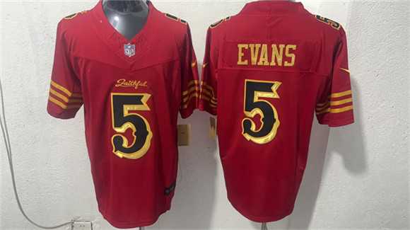 Men's San Francisco 49ers #5 Mike Evans Red Gold 2026 F.U.S.E. Rivalries Vapor Limited Stitched Jersey,We sell and wholesale Men's San Francisco 49ers #5 Mike Evans Red Gold 2026 F.U.S.E. Rivalries Vapor Limited Stitched Jersey on line form chian!
