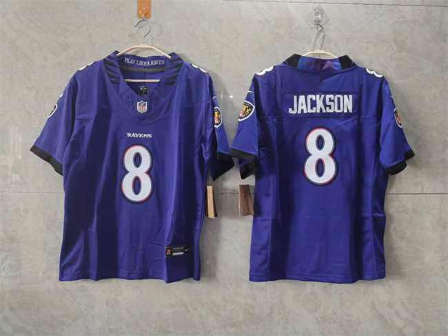Women's Baltimore Ravens #8 Lamar Jackson Purple F.U.S.E. Vapor Jersey(Run Small),We sell and wholesale Women's Baltimore Ravens #8 Lamar Jackson Purple F.U.S.E. Vapor Jersey(Run Small) on line form chian!