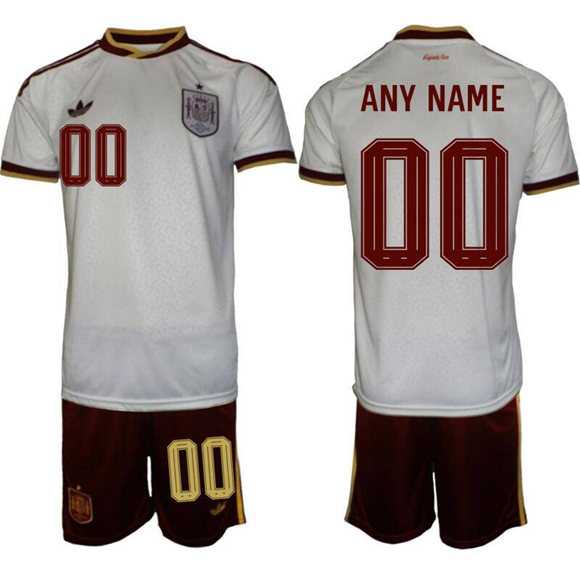 Men's Spain Team Custom White Soccer Jersey Suit,We sell and wholesale Men's Spain Team Custom White Soccer Jersey Suit on line form chian!