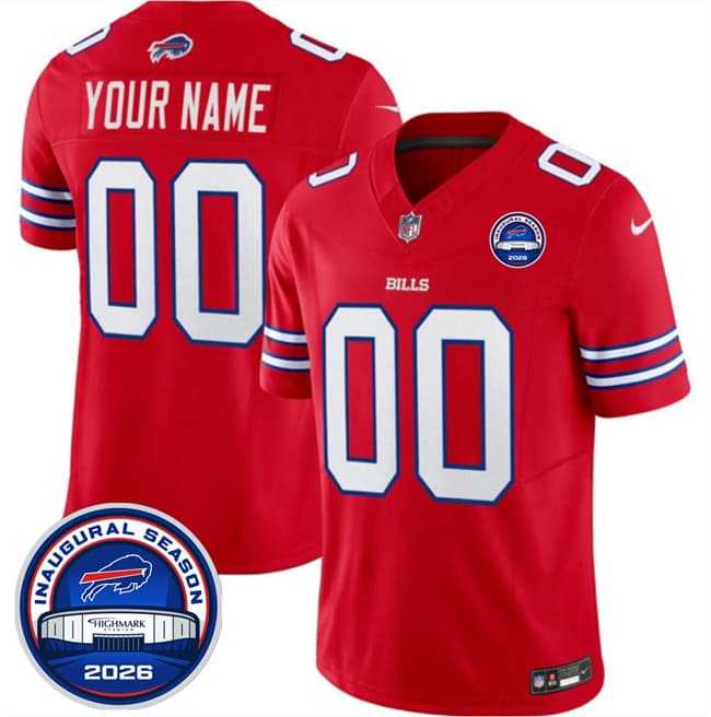 Men's Buffalo Bills Active Player Custom Red F.U.S.E. 2026 Inaugural Season at Highmark Stadium Stitched Jersey,We sell and wholesale Men's Buffalo Bills Active Player Custom Red F.U.S.E. 2026 Inaugural Season at Highmark Stadium Stitched Jersey on line form chian!