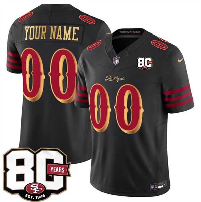 Men's San Francisco 49ers Active Player Custom Black 80th Anniversary Patch Rivalries 2026 F.U.S.E. Vapor Untouchable Limited Stitched Jersey,We sell and wholesale Men's San Francisco 49ers Active Player Custom Black 80th Anniversary Patch Rivalries 2026 F.U.S.E. Vapor Untouchable Limited Stitched Jersey on line form chian!