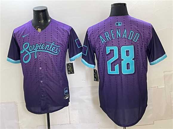 Men's Arizona Diamondbacks #28 Nolan Arenado Purple 2025 City Connect Limited Stitched Jersey Dzhi,We sell and wholesale Men's Arizona Diamondbacks #28 Nolan Arenado Purple 2025 City Connect Limited Stitched Jersey Dzhi on line form chian!