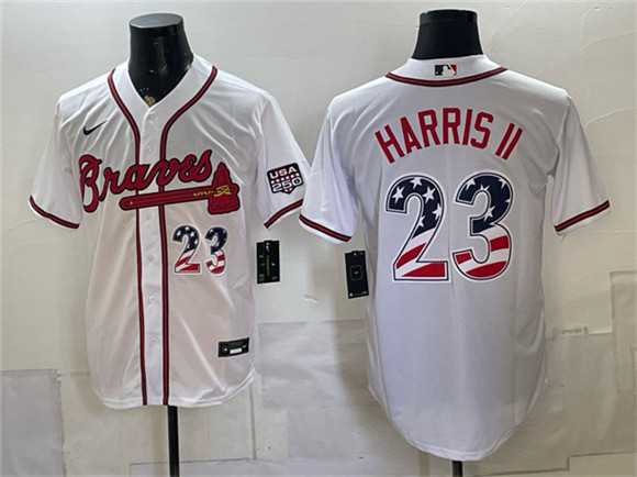 Men's Atlanta Braves #23 Michael Harris II White USA 250 Fourth of July Home Stadium Stitched Jersey Dzhi,We sell and wholesale Men's Atlanta Braves #23 Michael Harris II White USA 250 Fourth of July Home Stadium Stitched Jersey Dzhi on line form chian!