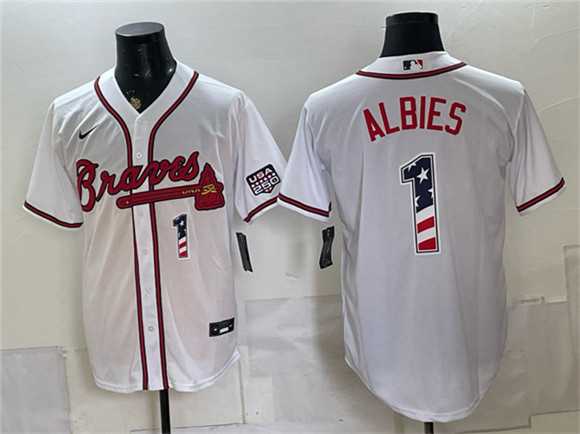 Men's Atlanta Braves #1 Ozzie Albies White USA 250 Fourth of July Home Stadium Stitched Jersey Dzhi,We sell and wholesale Men's Atlanta Braves #1 Ozzie Albies White USA 250 Fourth of July Home Stadium Stitched Jersey Dzhi on line form chian!