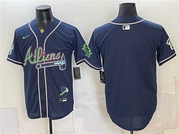 Men's Atlanta Braves Blank Navy Galaxy With Outkast Patch Vapor Limited Stitched Jersey Dzhi,We sell and wholesale Men's Atlanta Braves Blank Navy Galaxy With Outkast Patch Vapor Limited Stitched Jersey Dzhi on line form chian!