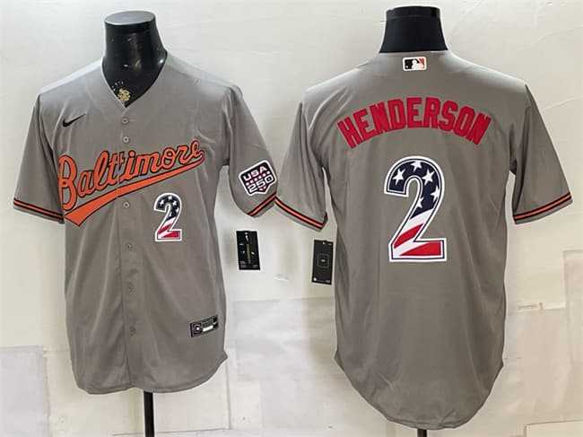Men's Baltimore Orioles #2 Gunnar Henderson Gray USA 250 Fourth of July Home Stitched Jersey Dzhi,We sell and wholesale Men's Baltimore Orioles #2 Gunnar Henderson Gray USA 250 Fourth of July Home Stitched Jersey Dzhi on line form chian!