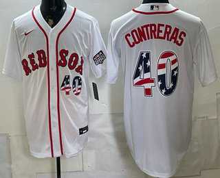 Men's Boston Red Sox #40 Willson Contreras White 2026 USA 250 Fourth of July Home Stitched Jersey Dzhi,We sell and wholesale Men's Boston Red Sox #40 Willson Contreras White 2026 USA 250 Fourth of July Home Stitched Jersey Dzhi on line form chian!
