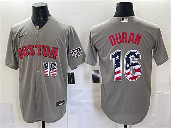 Men's Boston Red Sox #16 Jarren Duran Gray 2026 USA 250 Fourth of July Home Stitched Jersey Dzhi,We sell and wholesale Men's Boston Red Sox #16 Jarren Duran Gray 2026 USA 250 Fourth of July Home Stitched Jersey Dzhi on line form chian!