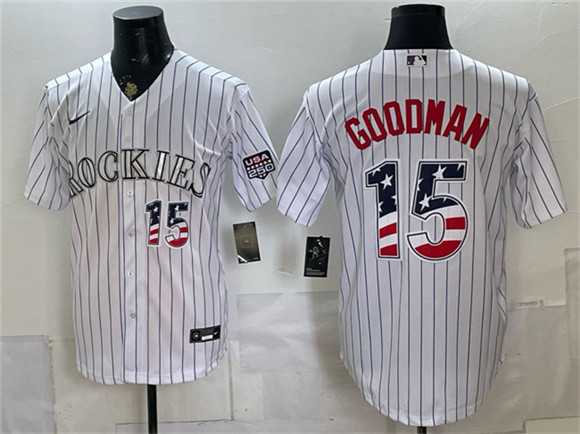 Men's Colorado Rockies #15 Hunter Goodman White 2026 USA 250 Fourth of July Home Stitched Jersey Dzhi,We sell and wholesale Men's Colorado Rockies #15 Hunter Goodman White 2026 USA 250 Fourth of July Home Stitched Jersey Dzhi on line form chian!