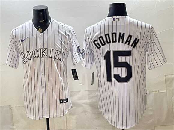 Men's Colorado Rockies #15 Hunter Goodman White Home Stitched Jersey,We sell and wholesale Men's Colorado Rockies #15 Hunter Goodman White Home Stitched Jersey on line form chian!