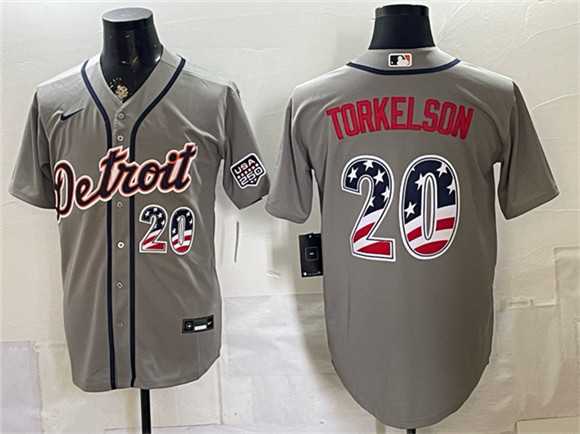 Men's Detroit Tigers #20 Spencer Torkelson Gray 2026 USA 250 Fourth of July Stitched Jersey Dzhi,We sell and wholesale Men's Detroit Tigers #20 Spencer Torkelson Gray 2026 USA 250 Fourth of July Stitched Jersey Dzhi on line form chian!