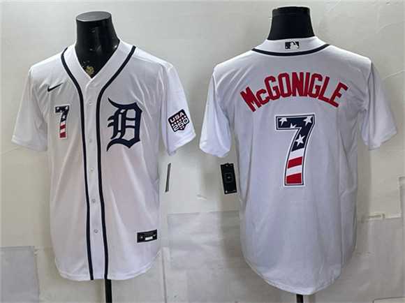 Men's Detroit Tigers #7 Kevin McGonigle White 2026 USA 250 Fourth of July Stitched Jersey Dzhi,We sell and wholesale Men's Detroit Tigers #7 Kevin McGonigle White 2026 USA 250 Fourth of July Stitched Jersey Dzhi on line form chian!