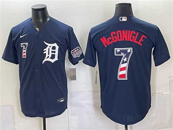 Men's Detroit Tigers #7 Kevin McGonigle Navy 2026 USA 250 Fourth of July Stitched Jersey Dzhi,We sell and wholesale Men's Detroit Tigers #7 Kevin McGonigle Navy 2026 USA 250 Fourth of July Stitched Jersey Dzhi on line form chian!