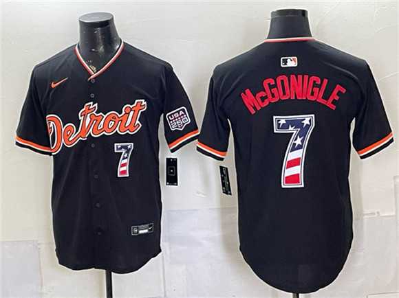 Men's Detroit Tigers #7 Kevin McGonigle Black 2026 USA 250 Fourth of July Stitched Jersey Dzhi,We sell and wholesale Men's Detroit Tigers #7 Kevin McGonigle Black 2026 USA 250 Fourth of July Stitched Jersey Dzhi on line form chian!