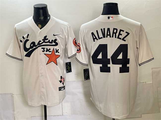 Men's Houston Astros #44 Yordan Alvarez Cream Cactus Jack Vapor Premier Limited Stitched Jersey Dzhi,We sell and wholesale Men's Houston Astros #44 Yordan Alvarez Cream Cactus Jack Vapor Premier Limited Stitched Jersey Dzhi on line form chian!