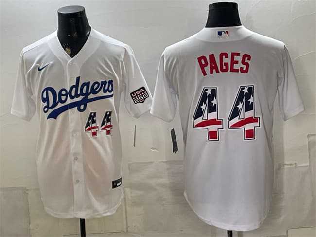 Men's Los Angeles Dodgers #44 Andy Pages White USA 250 Fourth of July Home Stitched Jersey Dzhi,We sell and wholesale Men's Los Angeles Dodgers #44 Andy Pages White USA 250 Fourth of July Home Stitched Jersey Dzhi on line form chian!