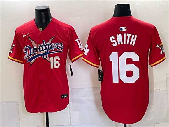 Men's Los Angeles Dodgers x One Piece #16 Will Smith Red Vapor Premier Limited Stitched Jersey Dzhi,We sell and wholesale Men's Los Angeles Dodgers x One Piece #16 Will Smith Red Vapor Premier Limited Stitched Jersey Dzhi on line form chian!