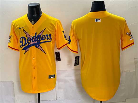 Men's Los Angeles Dodgers x One Piece Blank Yellow Vapor Premier Limited Stitched Jersey Dzhi,We sell and wholesale Men's Los Angeles Dodgers x One Piece Blank Yellow Vapor Premier Limited Stitched Jersey Dzhi on line form chian!