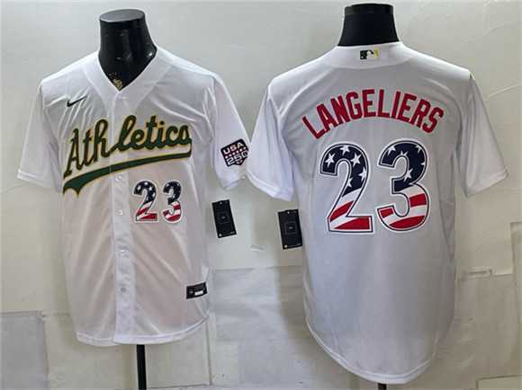 Men's Oakland Athletics #23 Shea Langeliers White 250 Fourth of July Home Stadium Stitched Jersey Dzhi,We sell and wholesale Men's Oakland Athletics #23 Shea Langeliers White 250 Fourth of July Home Stadium Stitched Jersey Dzhi on line form chian!