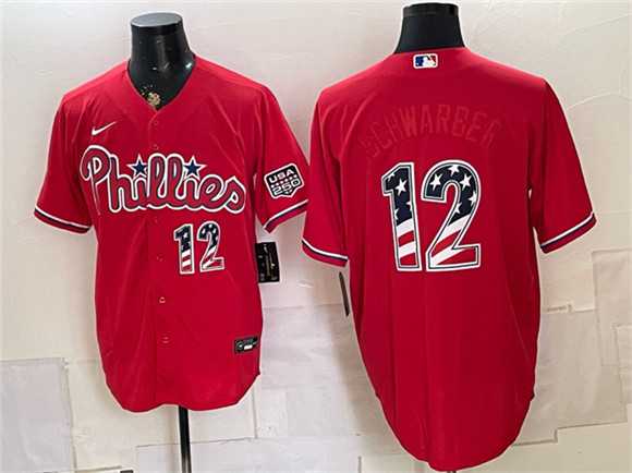 Men's Philadelphia Phillies #12 Kyle Schwarber Red USA 250 Fourth of July Home Stitched Jersey Dzhi,We sell and wholesale Men's Philadelphia Phillies #12 Kyle Schwarber Red USA 250 Fourth of July Home Stitched Jersey Dzhi on line form chian!