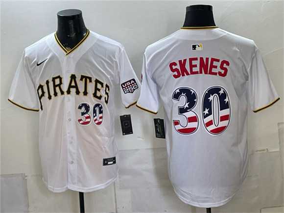 Men's Pittsburgh Pirates #30 Paul Skenes White USA 250 Fourth of July Stitched Jersey Dzhi,We sell and wholesale Men's Pittsburgh Pirates #30 Paul Skenes White USA 250 Fourth of July Stitched Jersey Dzhi on line form chian!