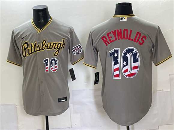 Men's Pittsburgh Pirates #10 Bryan Reynolds Grey USA 250 Fourth of July Stitched Jersey Dzhi,We sell and wholesale Men's Pittsburgh Pirates #10 Bryan Reynolds Grey USA 250 Fourth of July Stitched Jersey Dzhi on line form chian!