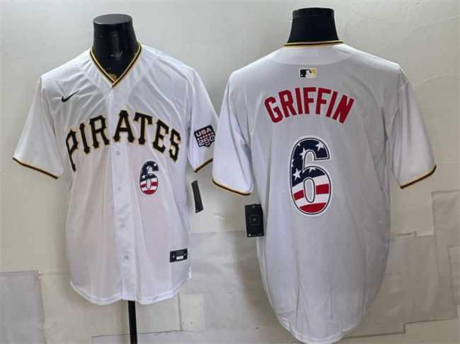 Men's Pittsburgh Pirates #6 Konnor Griffin White USA 250 Fourth of July Stitched Jersey Dzhi,We sell and wholesale Men's Pittsburgh Pirates #6 Konnor Griffin White USA 250 Fourth of July Stitched Jersey Dzhi on line form chian!