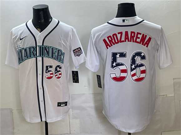 Men's Seattle Mariners #56 Randy Arozarena White USA 250 Fourth of July Home Stitched Jersey Dzhi,We sell and wholesale Men's Seattle Mariners #56 Randy Arozarena White USA 250 Fourth of July Home Stitched Jersey Dzhi on line form chian!
