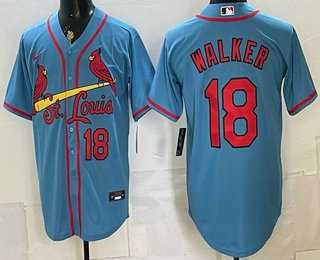 Men's St Louis Cardinals #18 Jordan Walker Blue Stitched Jersey,We sell and wholesale Men's St Louis Cardinals #18 Jordan Walker Blue Stitched Jersey on line form chian!