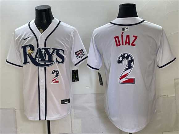 Men's Tampa Bay Rays #2 Yandy Diaz White 2026 USA 250 Fourth of July Home Stitched Jersey Dzhi,We sell and wholesale Men's Tampa Bay Rays #2 Yandy Diaz White 2026 USA 250 Fourth of July Home Stitched Jersey Dzhi on line form chian!