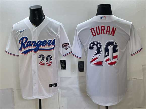 Men's Texas Rangers #20 Ezequiel Duran White 2026 USA 250 Fourth of July Home Stitched Jersey Dzhi,We sell and wholesale Men's Texas Rangers #20 Ezequiel Duran White 2026 USA 250 Fourth of July Home Stitched Jersey Dzhi on line form chian!