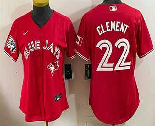 Women's Toronto Blue Jays #22 Ernie Clement Red 50 Seasons Patch Stitched Jersey,We sell and wholesale Women's Toronto Blue Jays #22 Ernie Clement Red 50 Seasons Patch Stitched Jersey on line form chian!