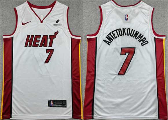 Men's Miami Heat #7 Giannis Antetokounmpo White 2026 Association Edition Swingman Stitched Jersey,We sell and wholesale Men's Miami Heat #7 Giannis Antetokounmpo White 2026 Association Edition Swingman Stitched Jersey on line form chian!