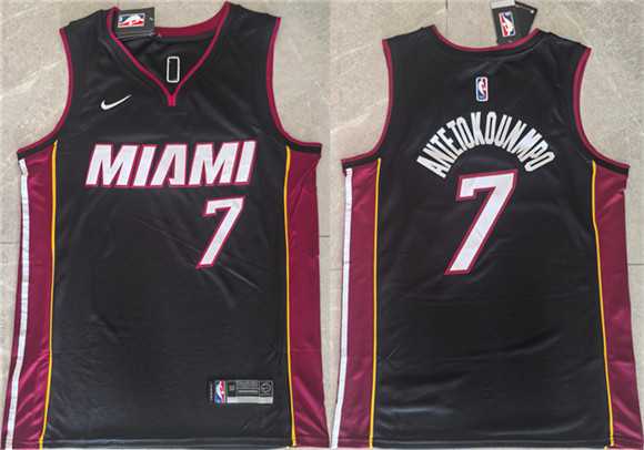 Men's Miami Heat #7 Giannis Antetokounmpo Black 2026 Icon Edition Swingman Stitched Jersey,We sell and wholesale Men's Miami Heat #7 Giannis Antetokounmpo Black 2026 Icon Edition Swingman Stitched Jersey on line form chian!