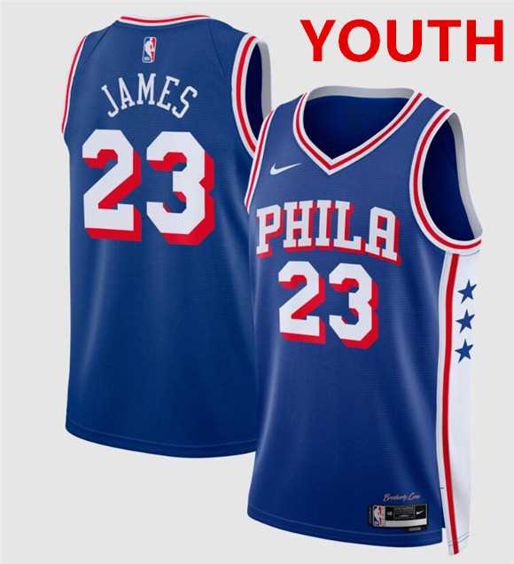 Youth Philadelphia 76ers #23 LeBron James Royal 2026 Icon Edition Stitched Jersey,We sell and wholesale Youth Philadelphia 76ers #23 LeBron James Royal 2026 Icon Edition Stitched Jersey on line form chian!