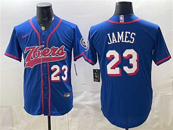 Men's Philadelphia 76ers #23 LeBron James Royal Cool Base Stitched Baseball Jersey,We sell and wholesale Men's Philadelphia 76ers #23 LeBron James Royal Cool Base Stitched Baseball Jersey on line form chian!